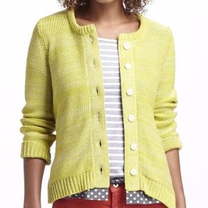 Anthropologie Field Flower Knit Shirting Cardigan